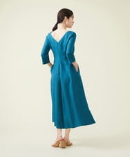GBEGT25540 Sybilla(シビラ) 【SYBILLA DRESS】ラウンドネックリネンジャンプスーツ ブルー