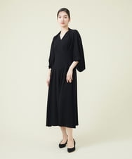 GDEET21390 Sybilla(シビラ) タッキングデザインドレス ブラック