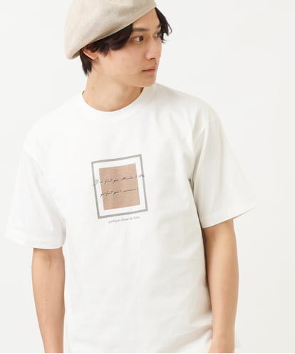KHKGS25034 a.v.v MEN 【接触冷感】スクエアプリントTシャツ