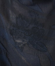 NGFGV42230 GIANNI LO GIUDICE(ジャンニ ロ ジュディチェ) [洗える]ウェーブプレーティング刺繍ニット ネイビー