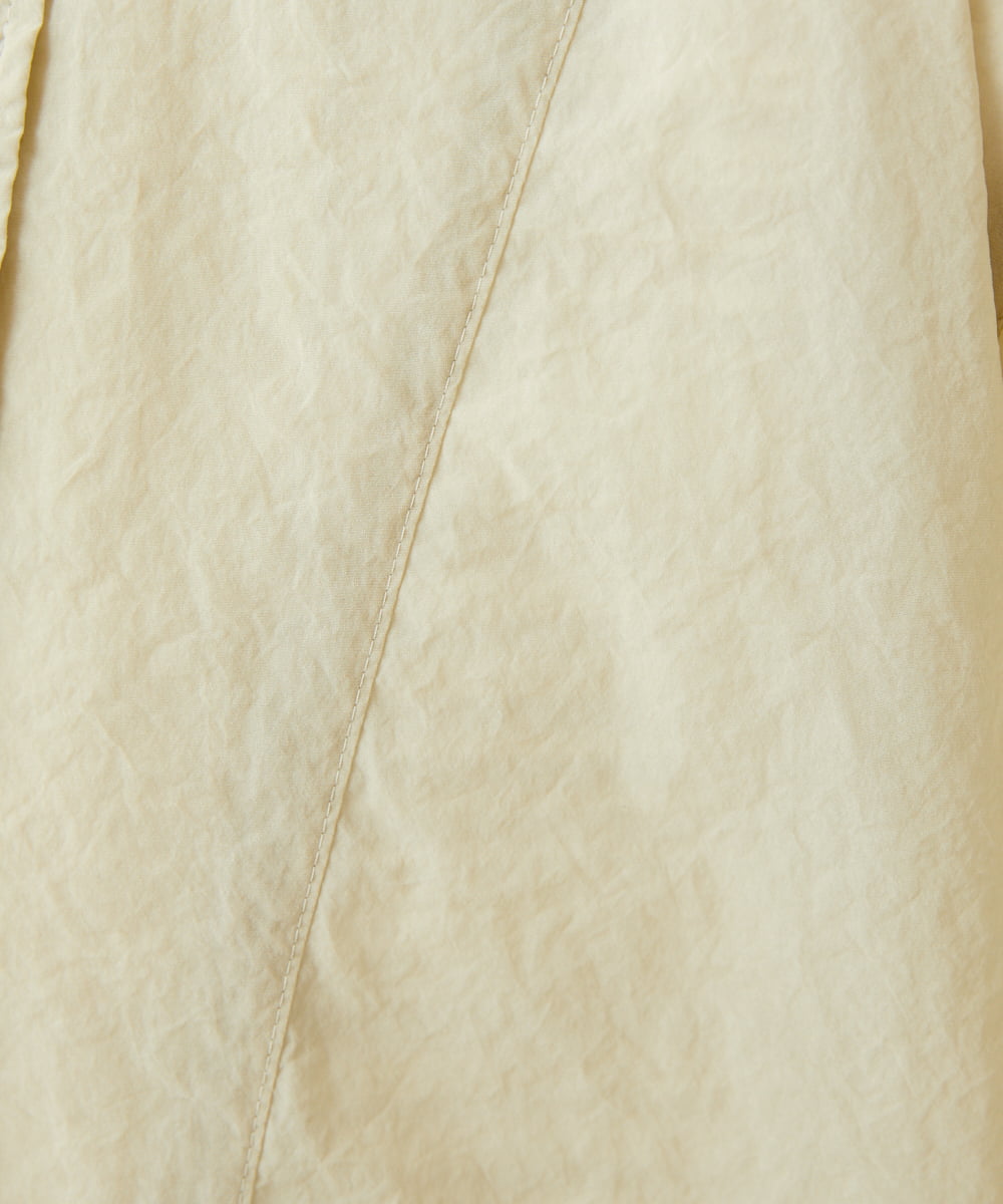 NGUEW20490 GIANNI LO GIUDICE(ジャンニ ロ ジュディチェ) [洗える・日本製]クレイペーパーナイロンショートコート オフホワイト