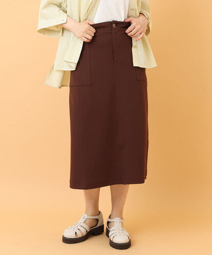 OLHIS18090 eur3 【大きいサイズ】カットジョーゼットタイトスカート