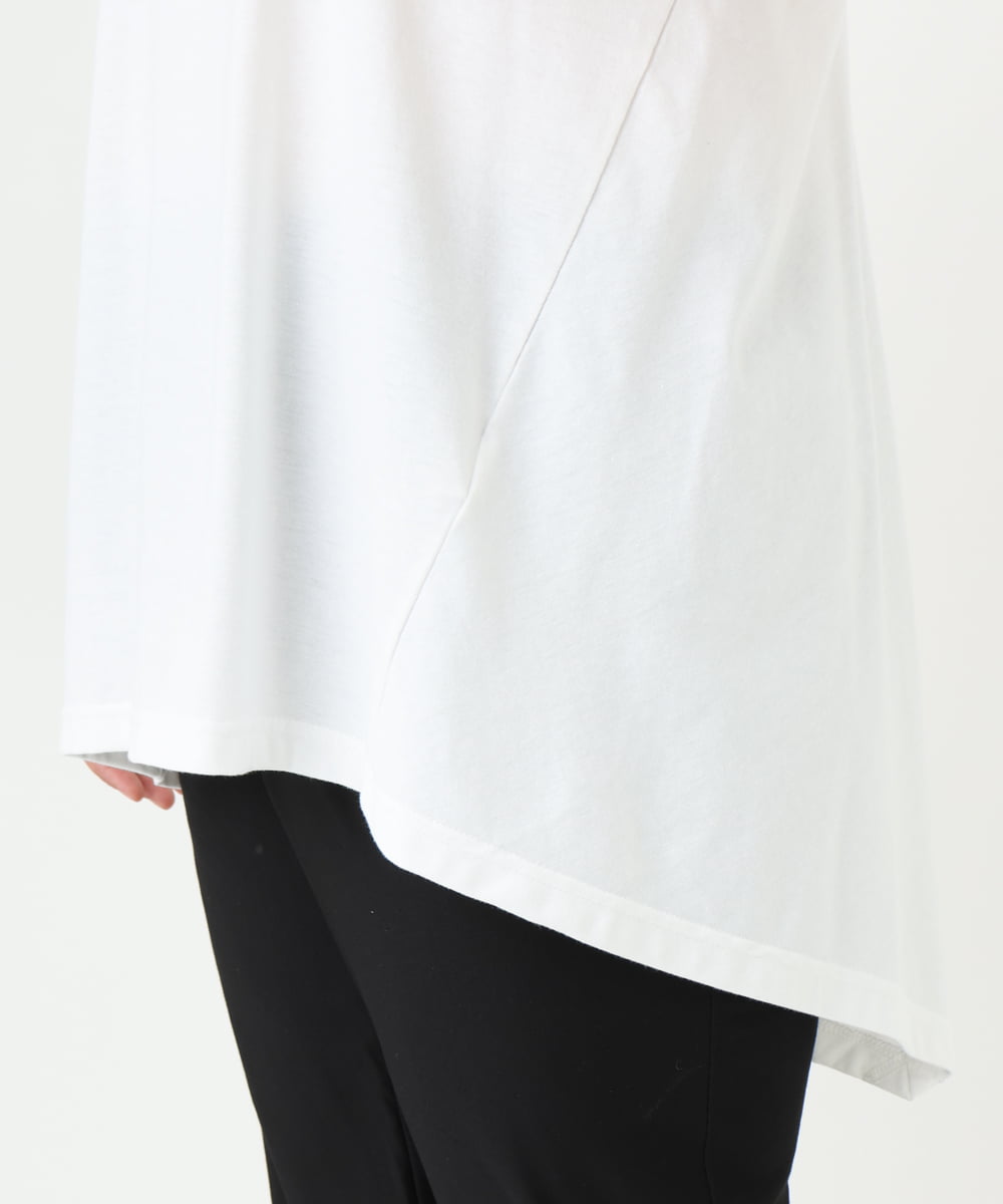 OLKFV33059 eur3(エウルキューブ) 【大きいサイズ】フロッキーロゴプリントTシャツ ホワイト(90)