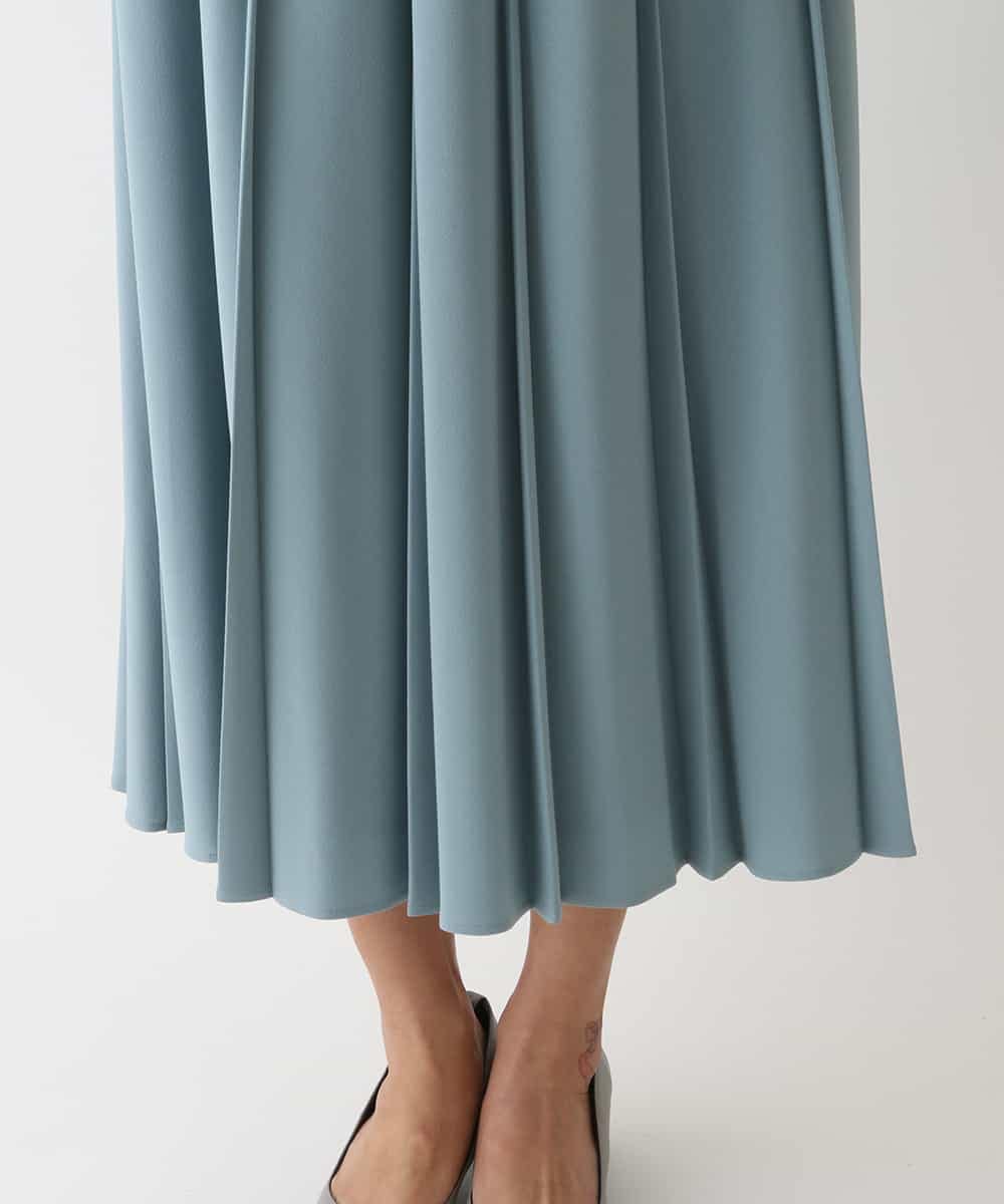 RBHEV37270 HIROKO BIS(ヒロコ ビス) アムンゼンデザインプリーツスカート /洗える ブルーグリーン