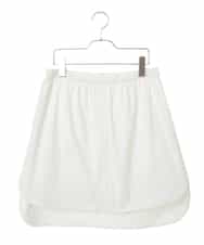 RMHDV65090 HIROKO BIS GRANDE(ヒロコ ビス グランデ) 【大きいサイズ】レイヤードシャツスカート /洗濯機で洗える ホワイト