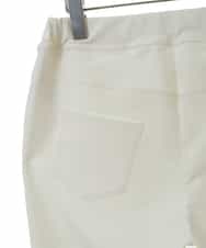RMQGT85170 HIROKO BIS GRANDE(ヒロコ ビス グランデ) 【大きいサイズ】ストレートストレッチパンツ /洗濯機で洗える ホワイト