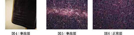図4~6:毛羽乱れ(パイル)
