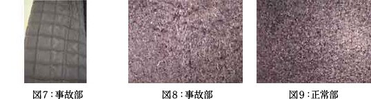 図7~9:毛羽乱れ(起毛)