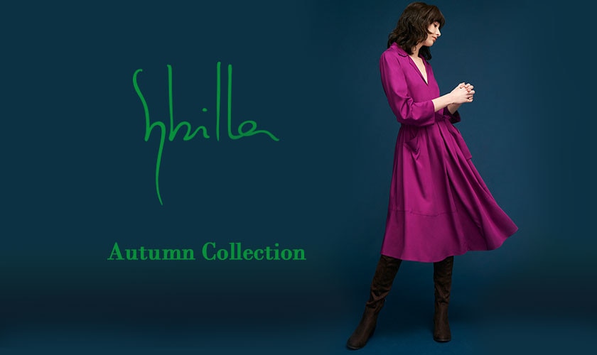 Sybilla 2022 AW Collection -Mauve dress & Art print-