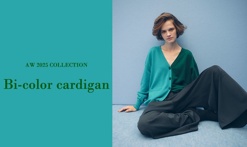 【S SYBILLA】AW25 - Bi-color knit cardigan - 