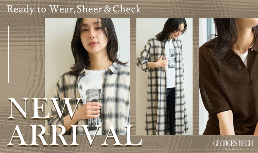 【NEW IN】7月の新作 /涼感シアー素材＆旬のチェック柄アイテムが豊富