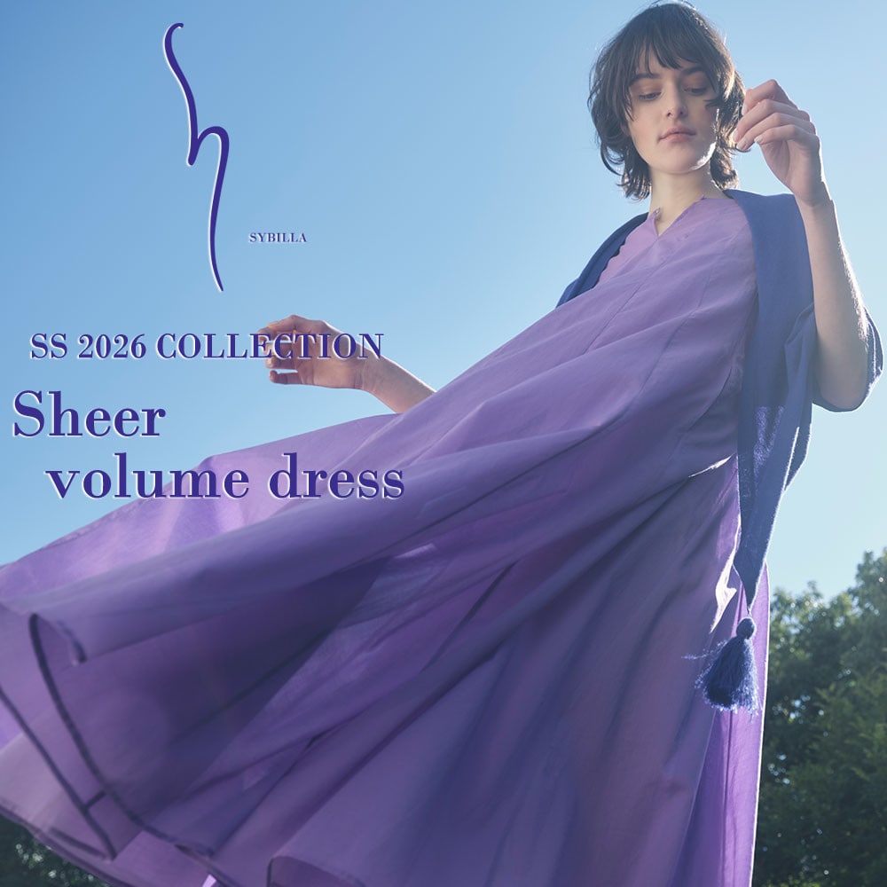 【S SYBILLA】SS26 - Sheer volume dress - 