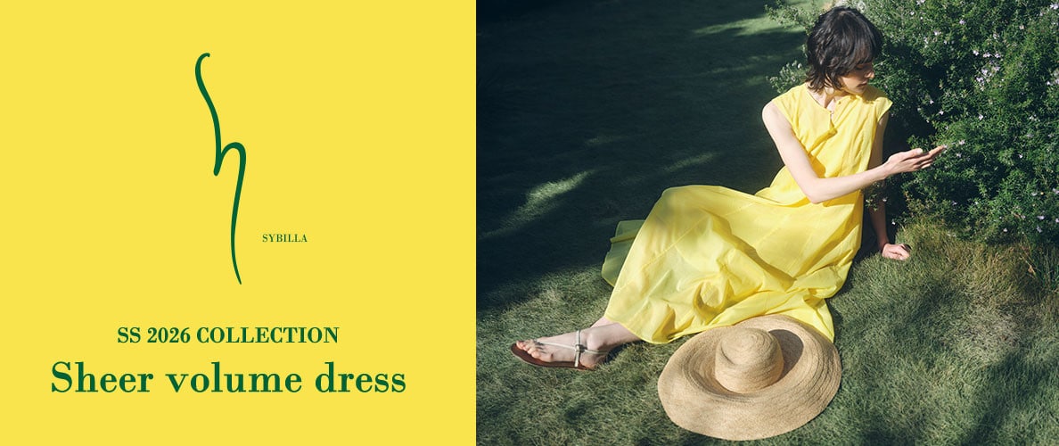 【S SYBILLA】SS26 - Sheer volume dress - 