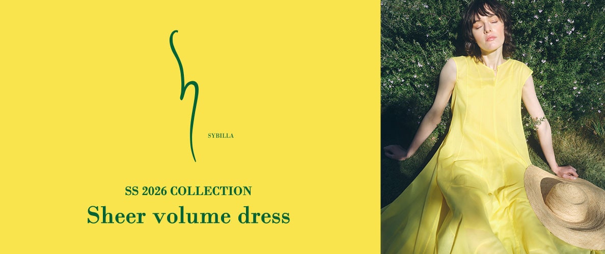 【S SYBILLA】SS26 - Sheer volume dress - 