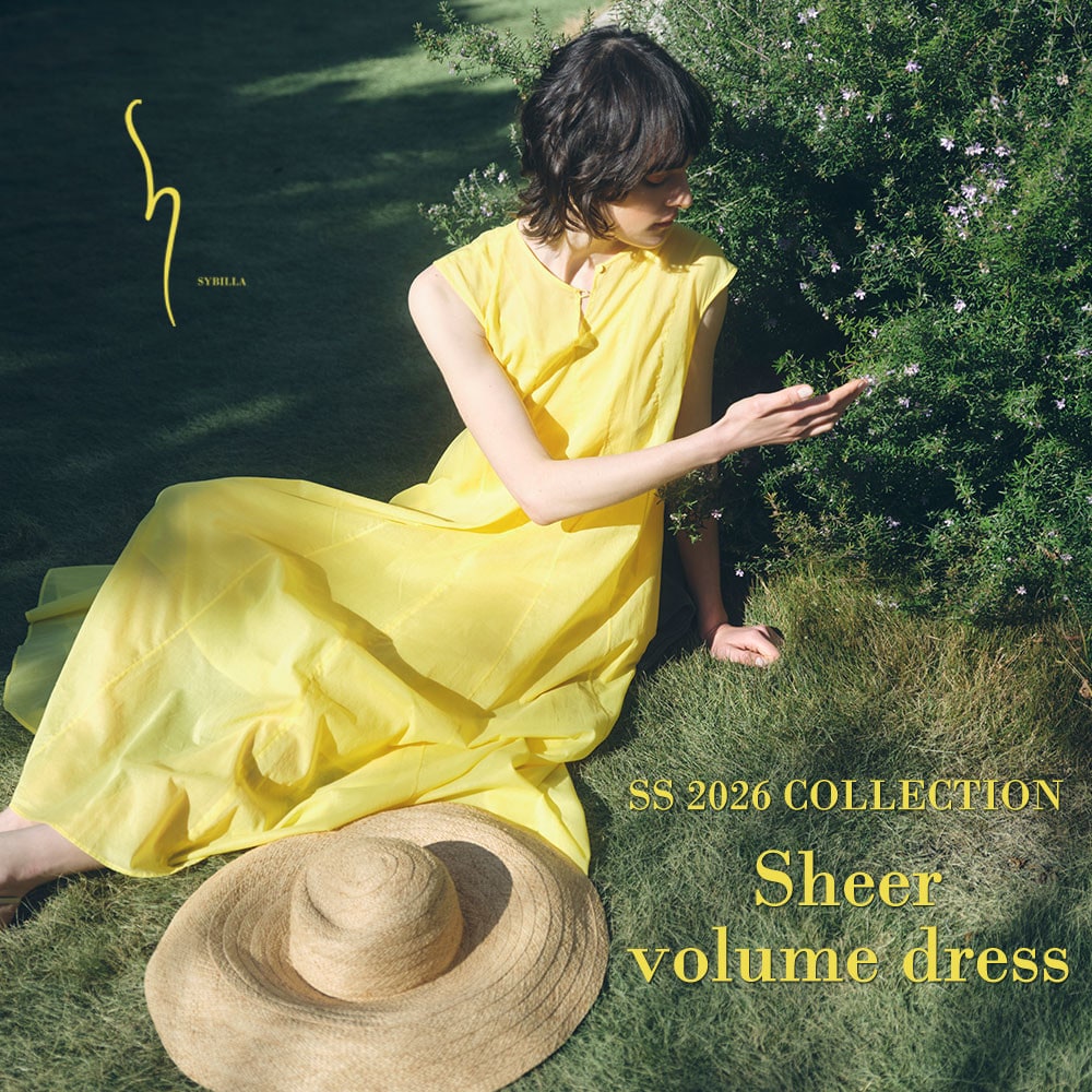 【S SYBILLA】SS26 - Sheer volume dress - 