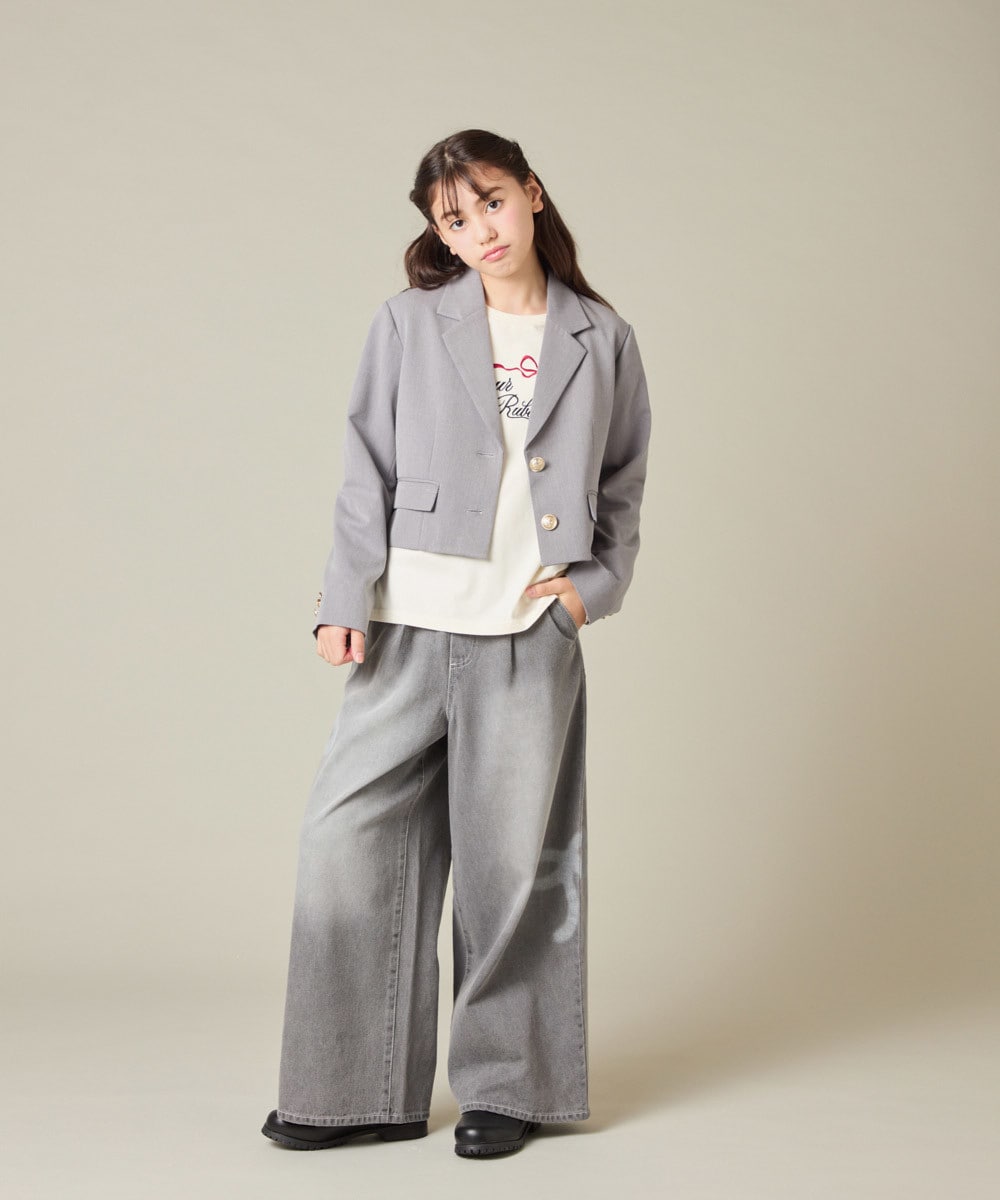 短丈ジャケット×デニムのこなれコーデ