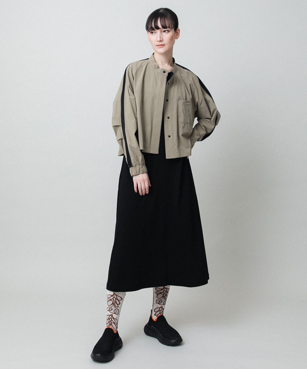 配色ラインフロントボタンシャツブラウス