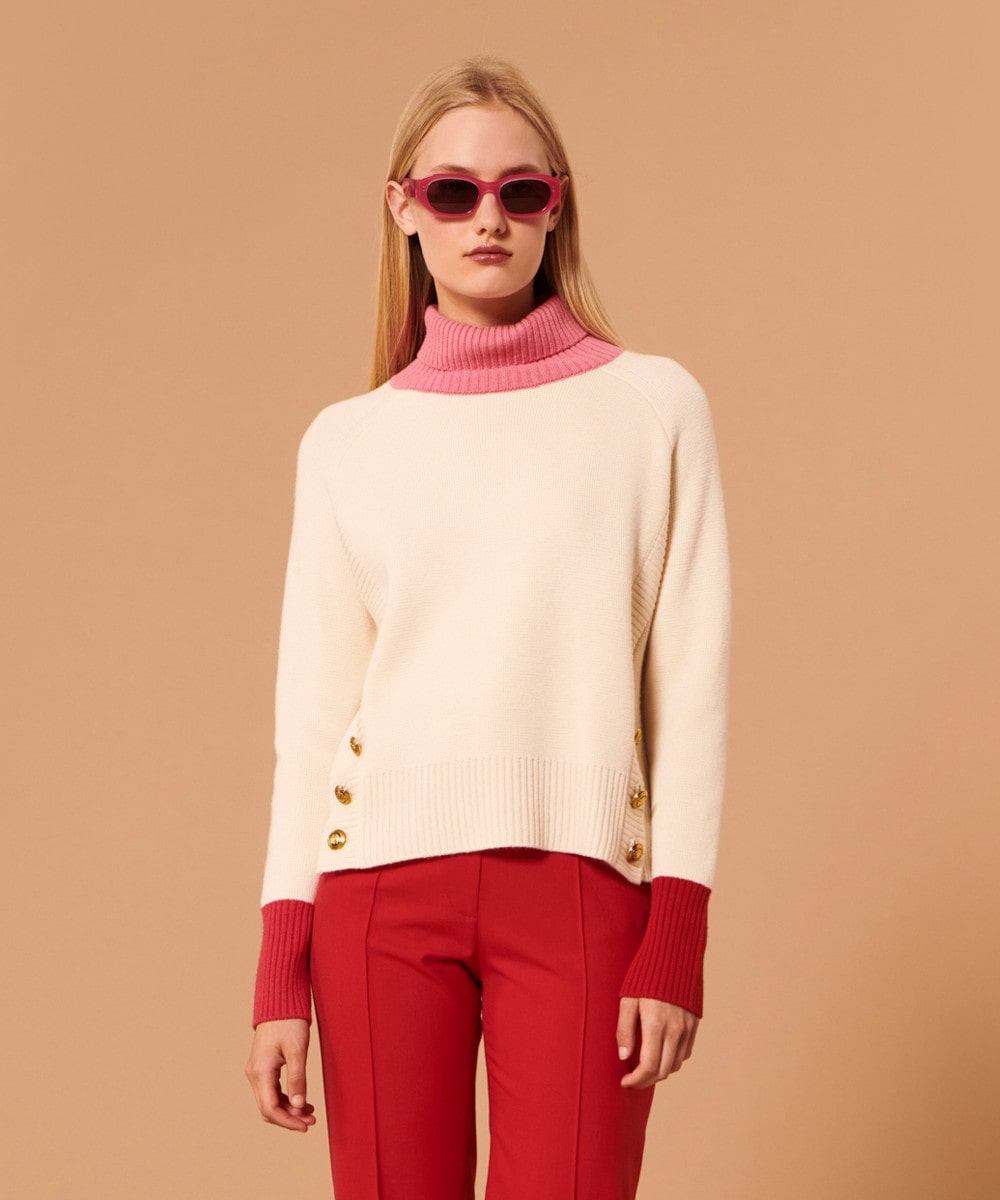 Compact wool mix knit