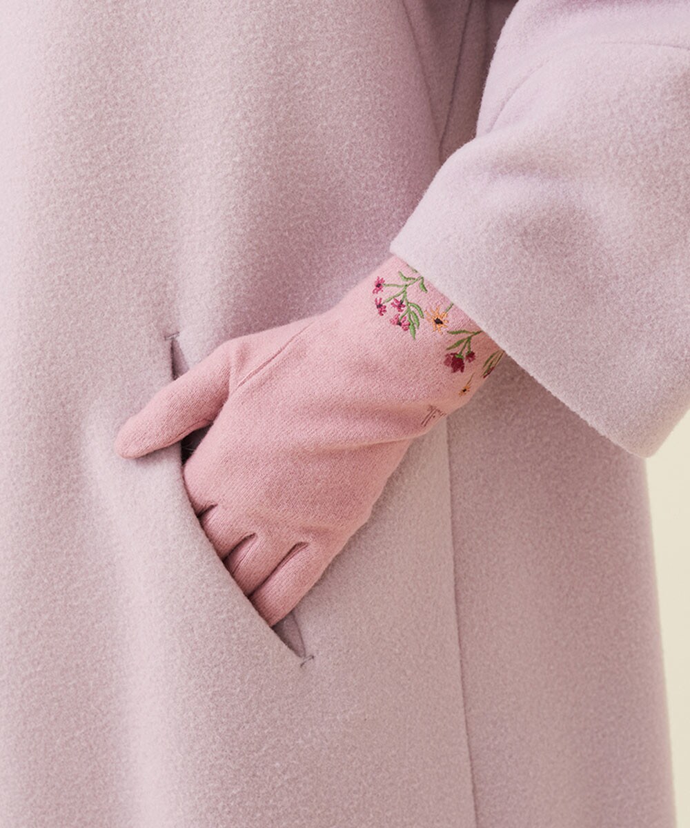 Flower embroidery gloves