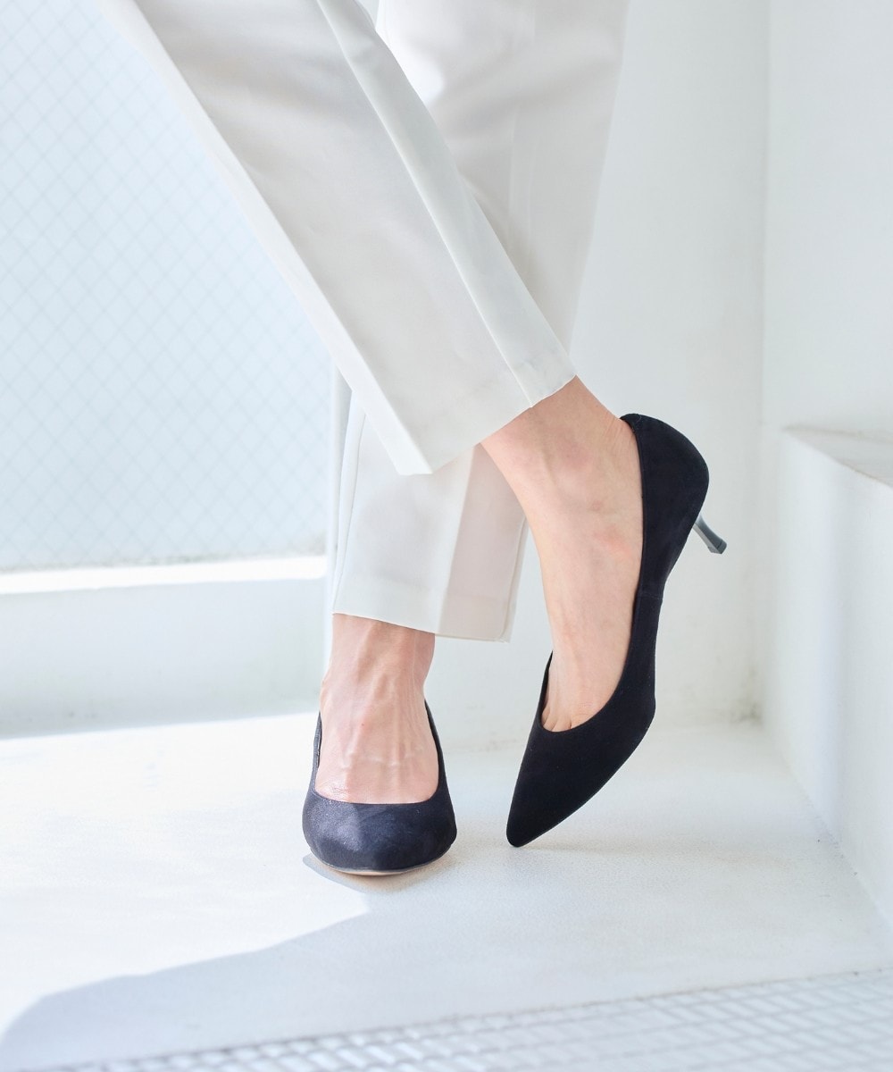 【ALUNE SEVEN TWELVE THIRTY】スティレットローヒールポインテッドパンプス