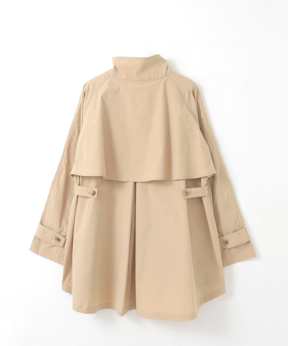 【撥水/花粉ガード/洗える】スタンドカラーショートトレンチコート