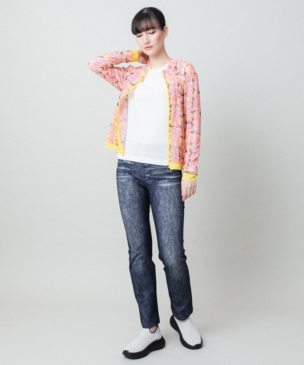 ファジーフラワーチュールブルゾン/日本製/洗える