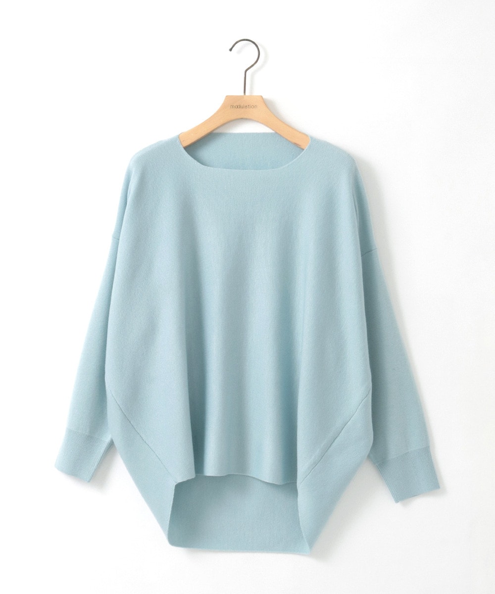 【洗える】ラウンドヘムニットプルオーバー