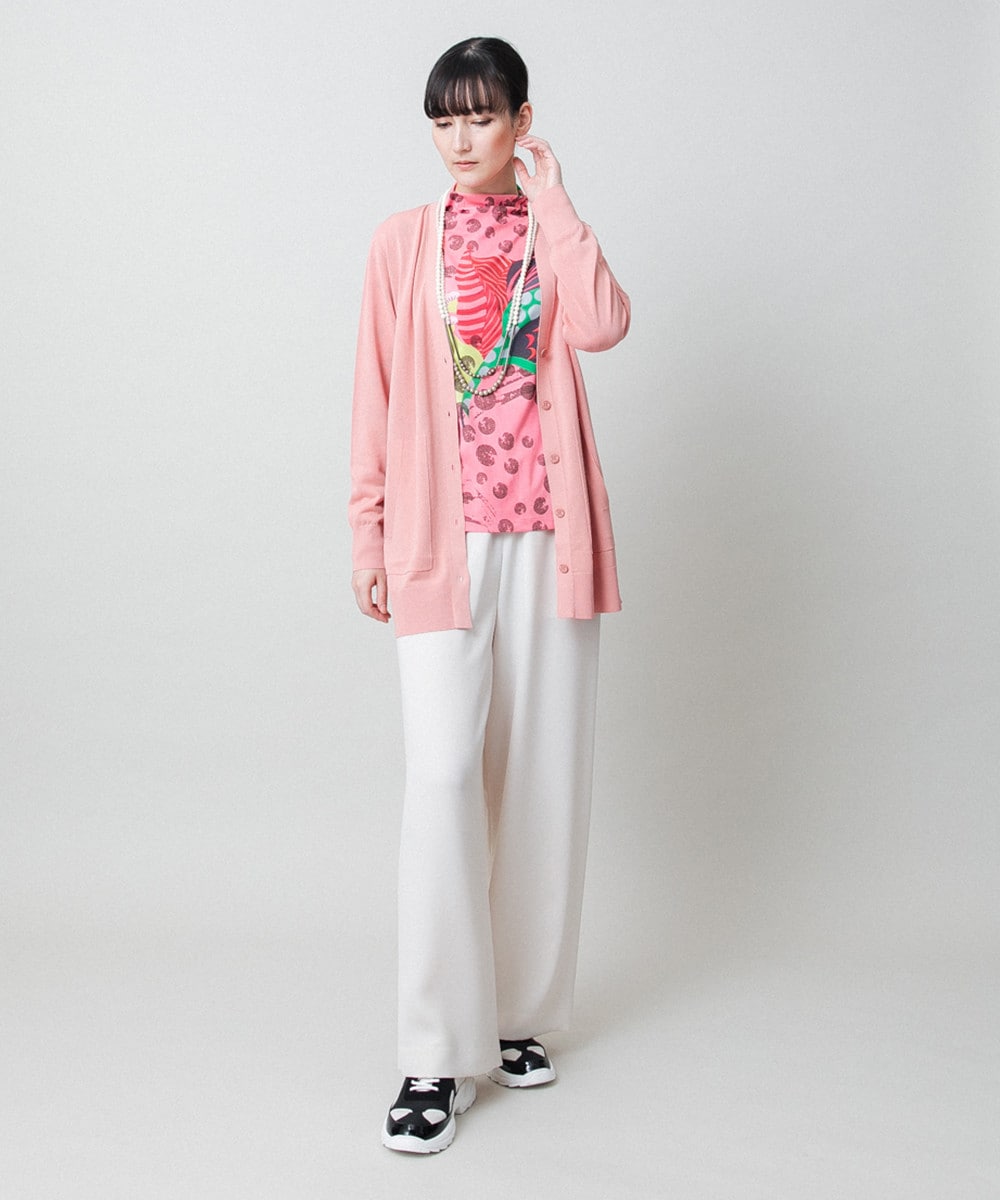 アートフルフラワーカットソー /日本製/洗える