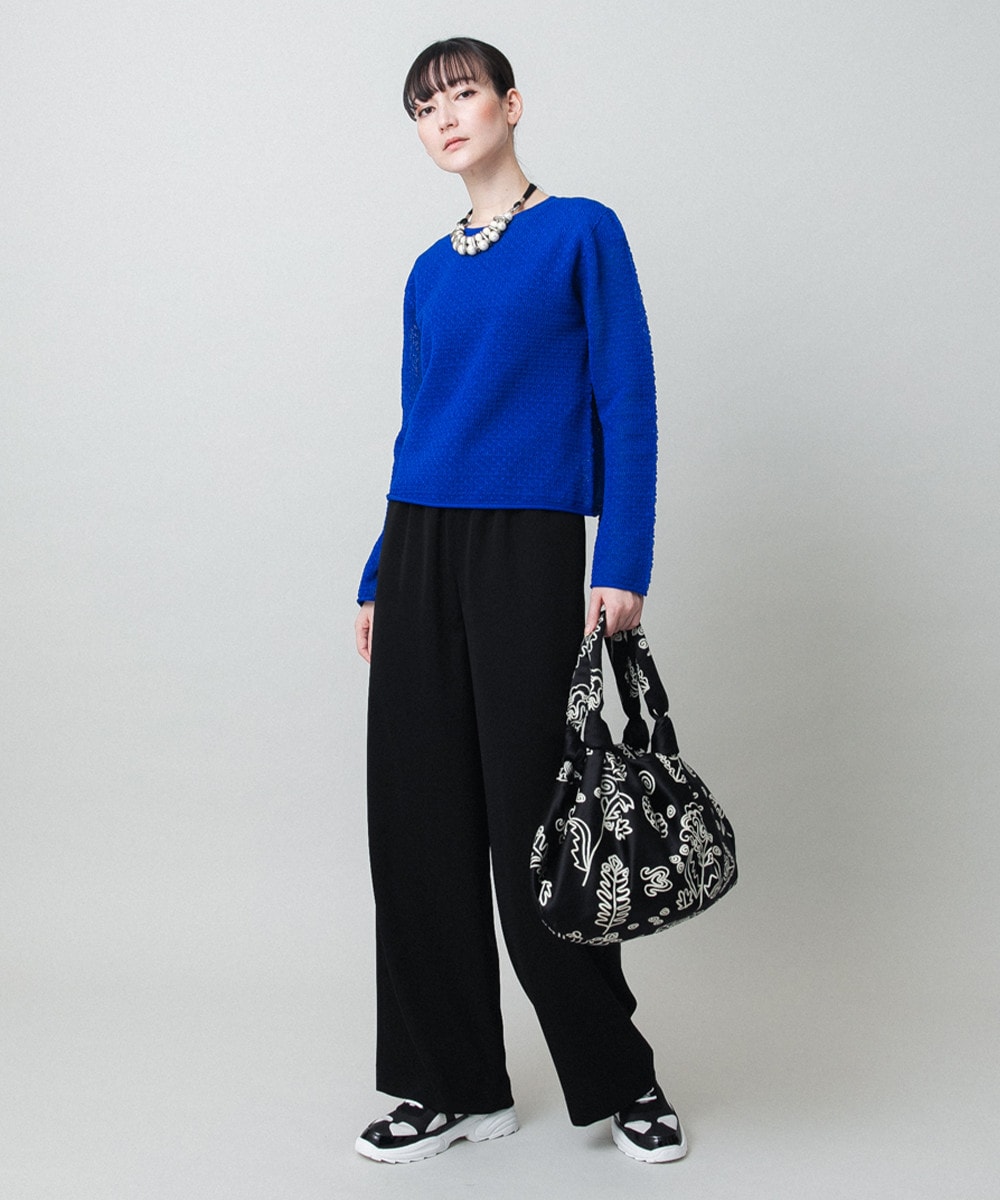 シアーメッシュニットプルオーバー /洗える