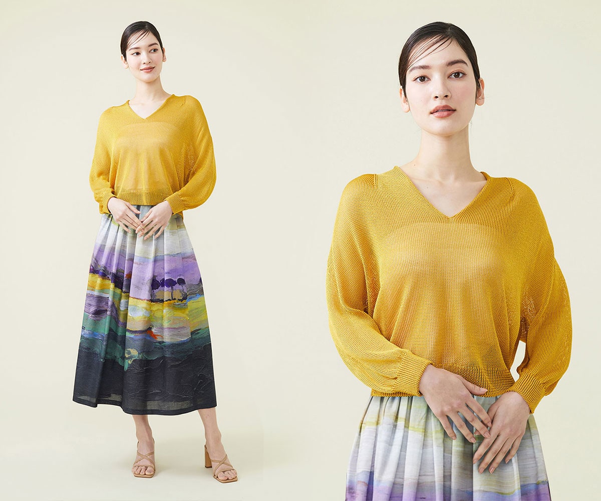 Rayon silk knit top
