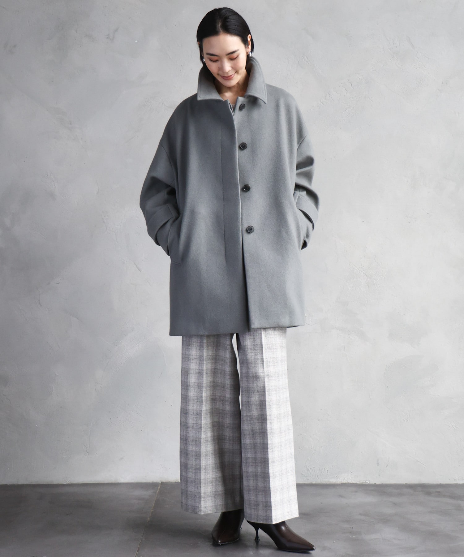 スーパー100’sウールステンカラーコート