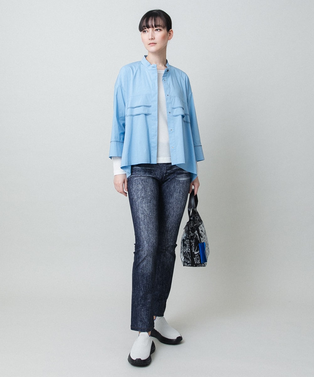 ジグザグステッチブラウス/洗える