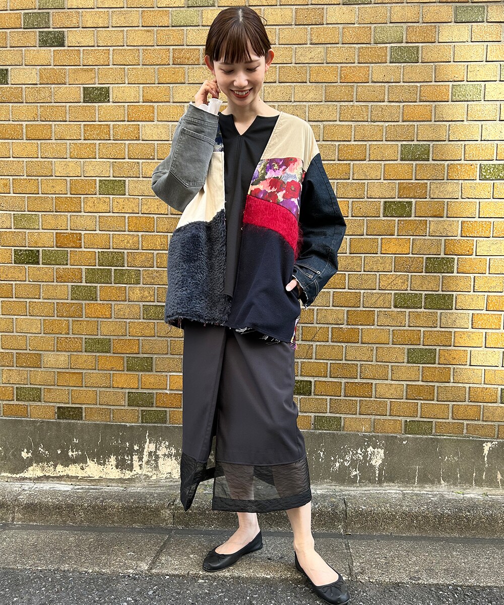 zivunコラボ 再構築パッチワークジャケット