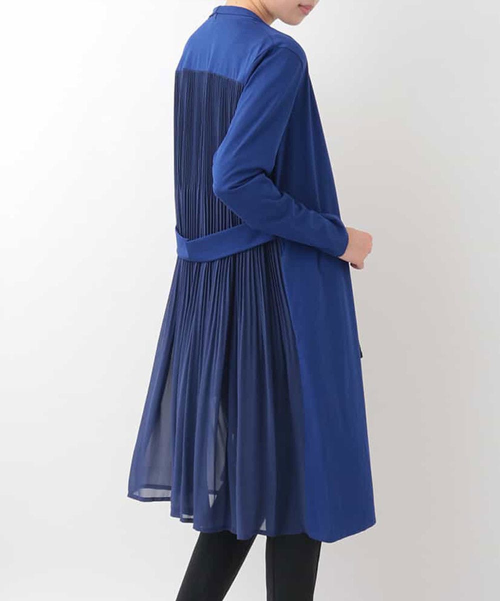 シフォンプリーツ ロングカーディガン