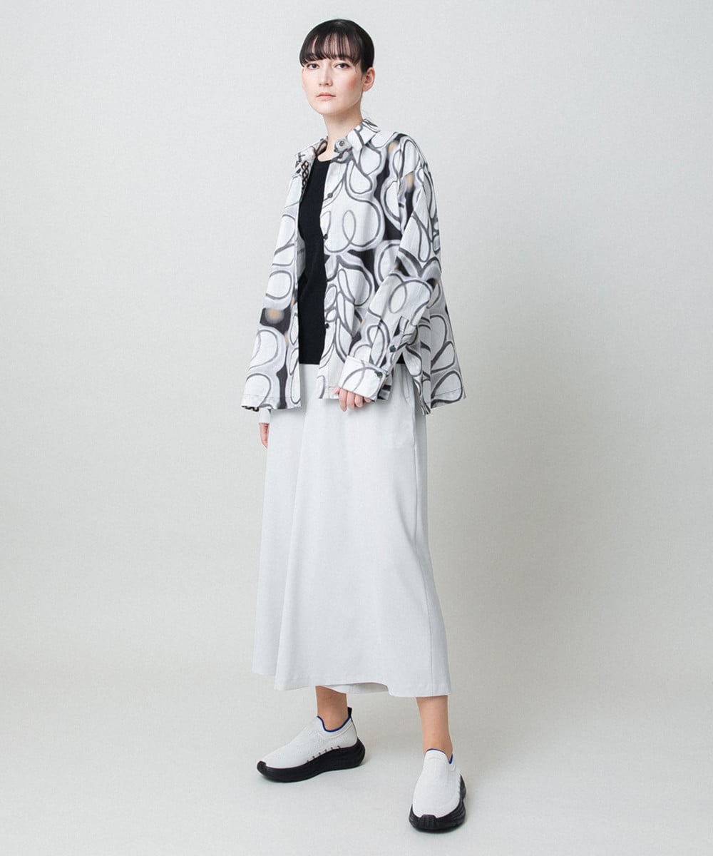 フラワーファジーローンシャツ