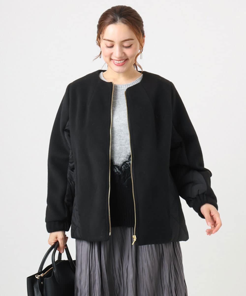 キルティングコンビブルゾン