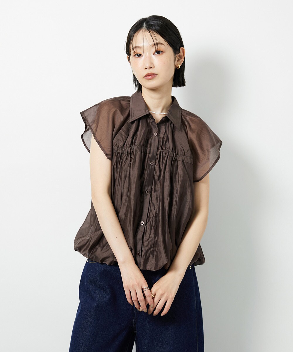 シアーバルーンシャーリングシャツ