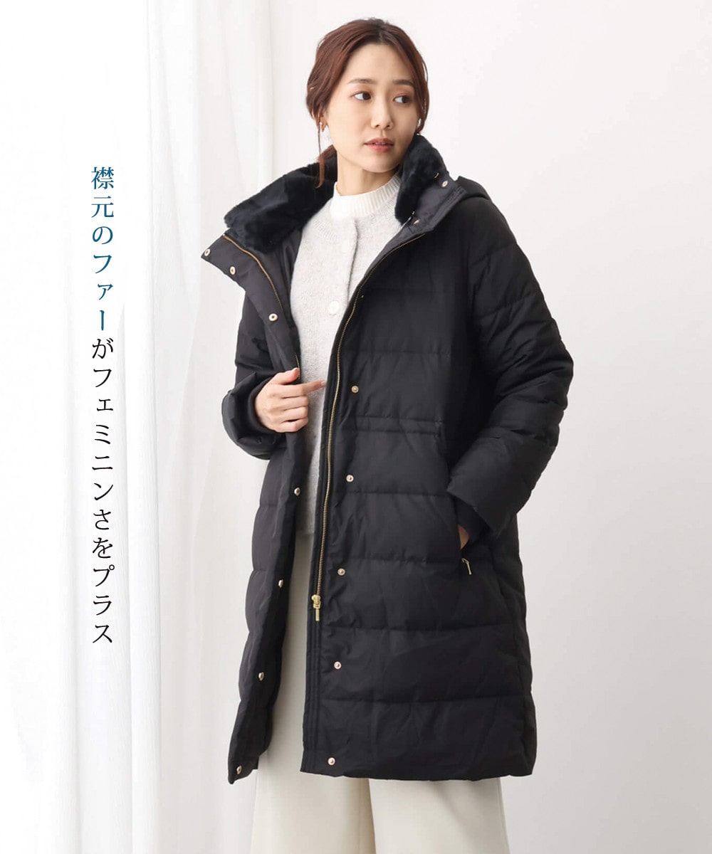 MK ミッシェルクランのベーシックタフタロングダウンコートの画像