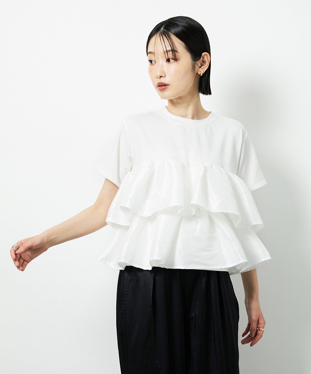 ティアードフリルTシャツ