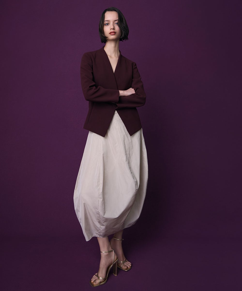 Cocoon taffeta skirt