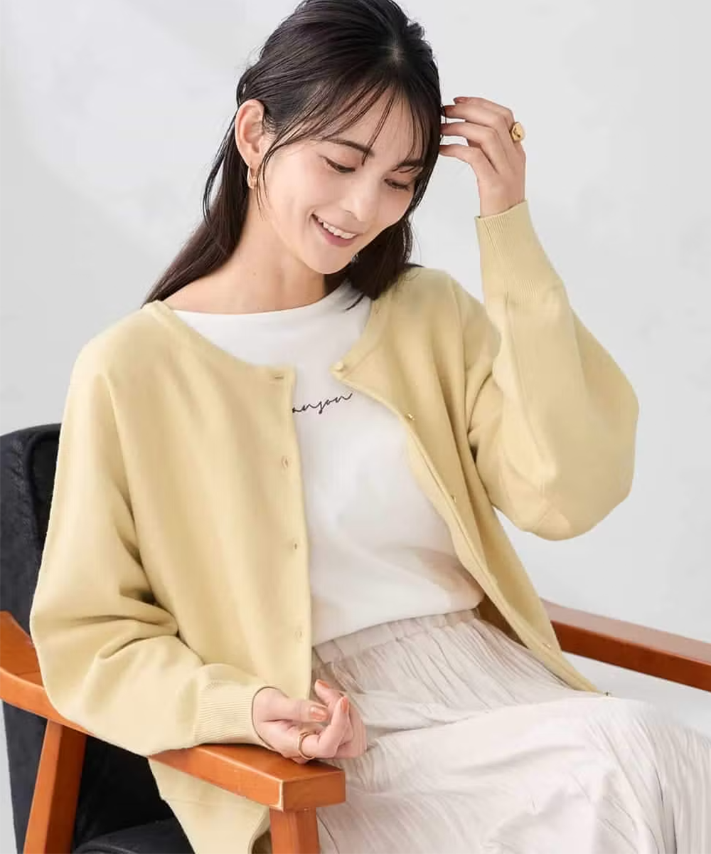 クルーネッククロップドカーディガン