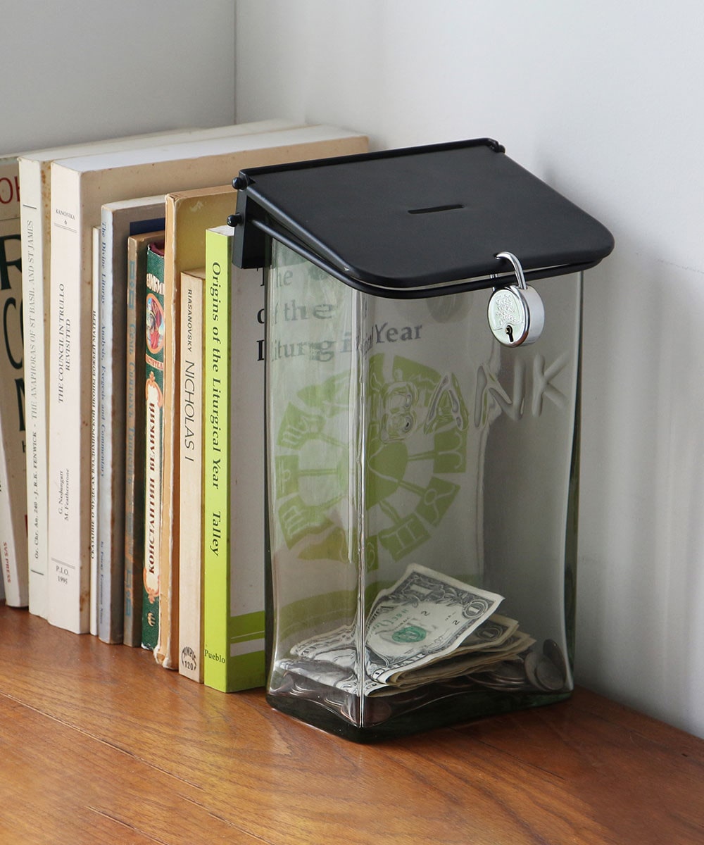 Lowis Glass Coin Bank