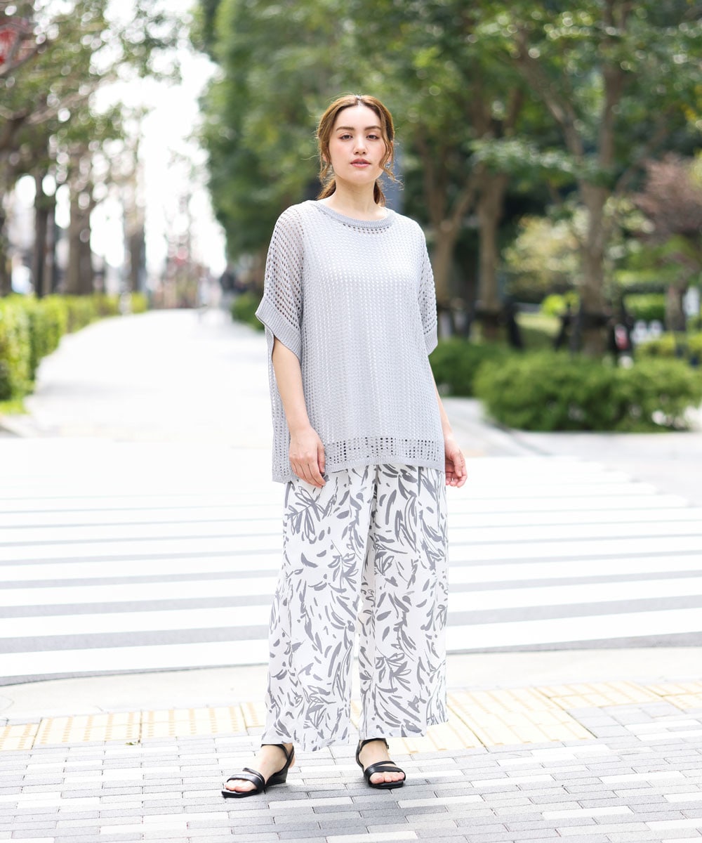【a.v.v×eur3】ラメメッシュニットプルオーバー