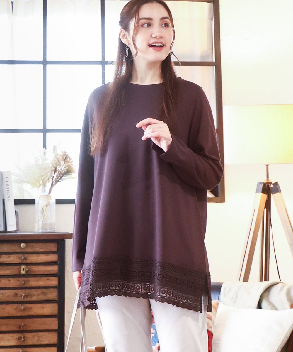 ポンチ裾レーストップス