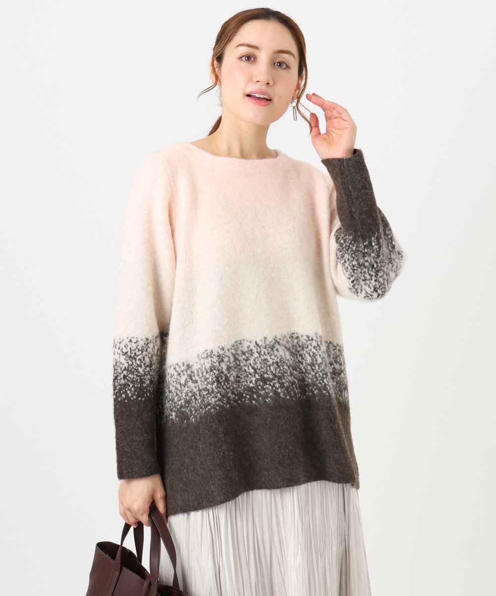 グラデーションシャギーニット