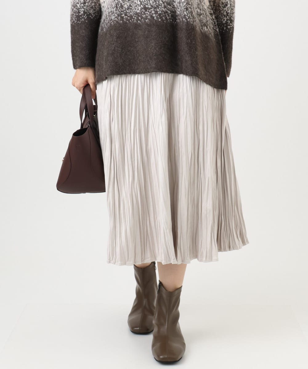 フェイクスエードプリーツスカート