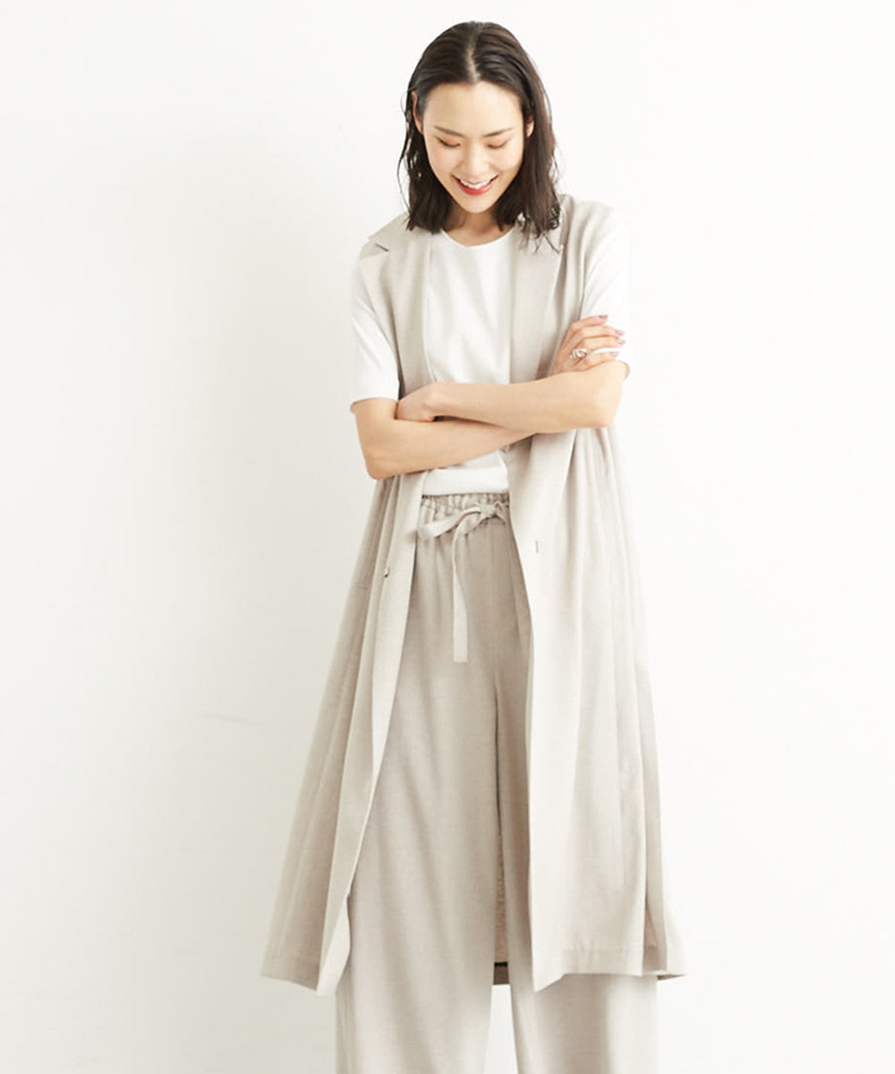 リネンライクロングジレ