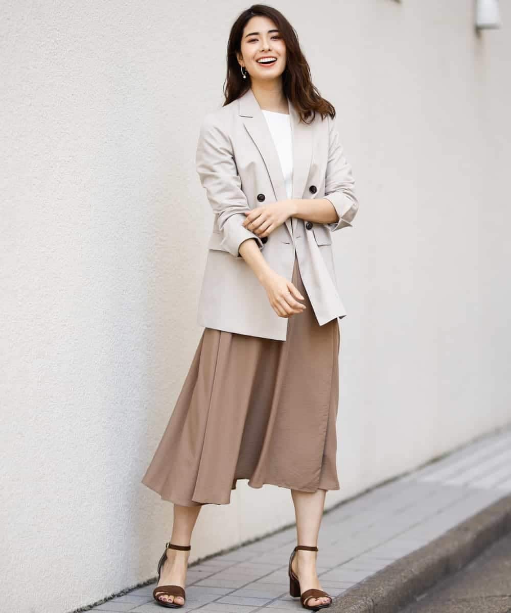 麻混ダブルブレストジャケット