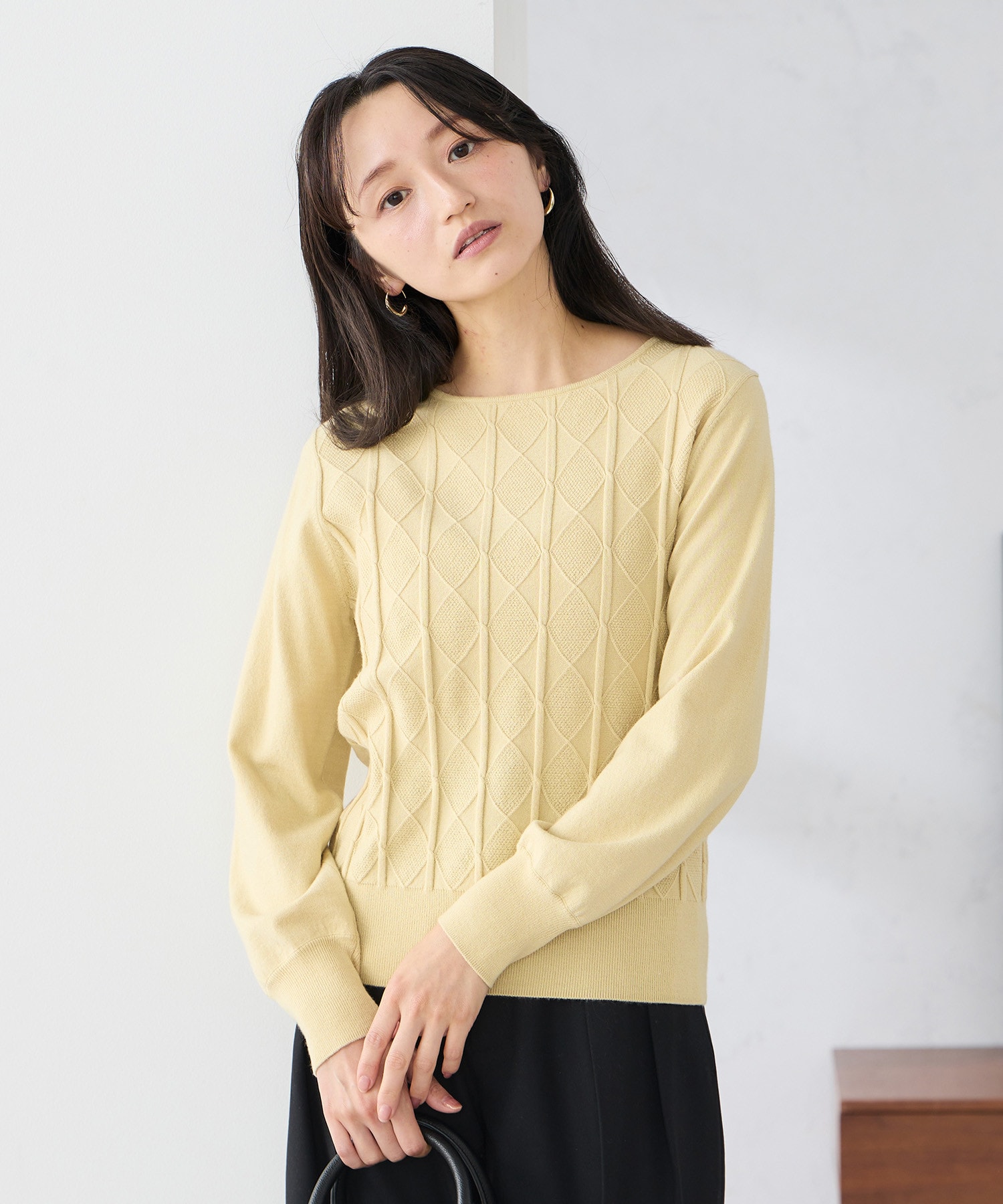 トレンドのアーガイル柄ニット