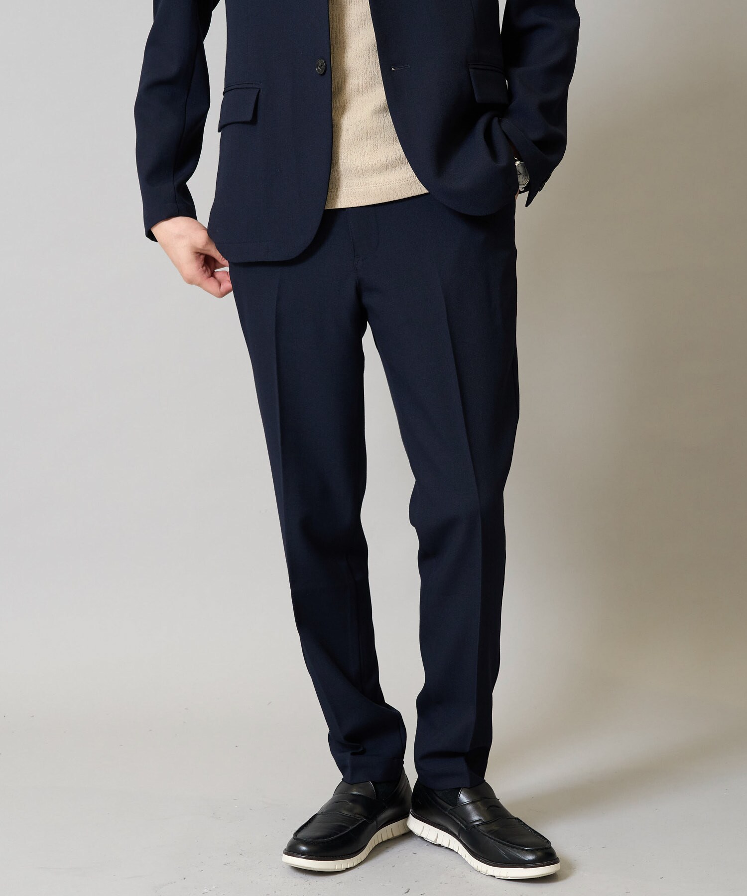 【洗濯機で洗える/シワになりにくい】スマートスラックス 秋リライト